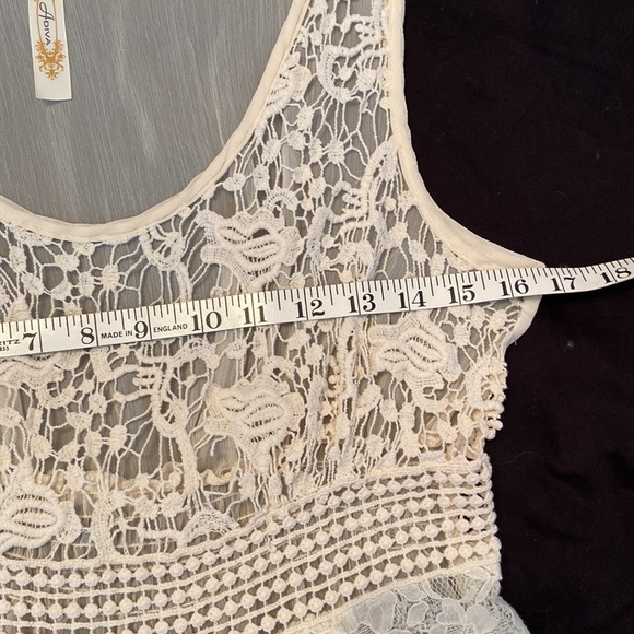 Victorian Bobbin Lace chiffon peplum blouse with matching cami undergarment - Picture 13 of 15